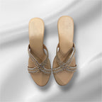 Beige Gold Platforms