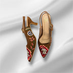 Pointed Flower Heels