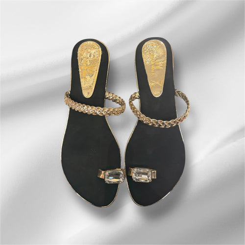 Black Square Diamond Flat