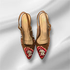 Pointed Flower Heels