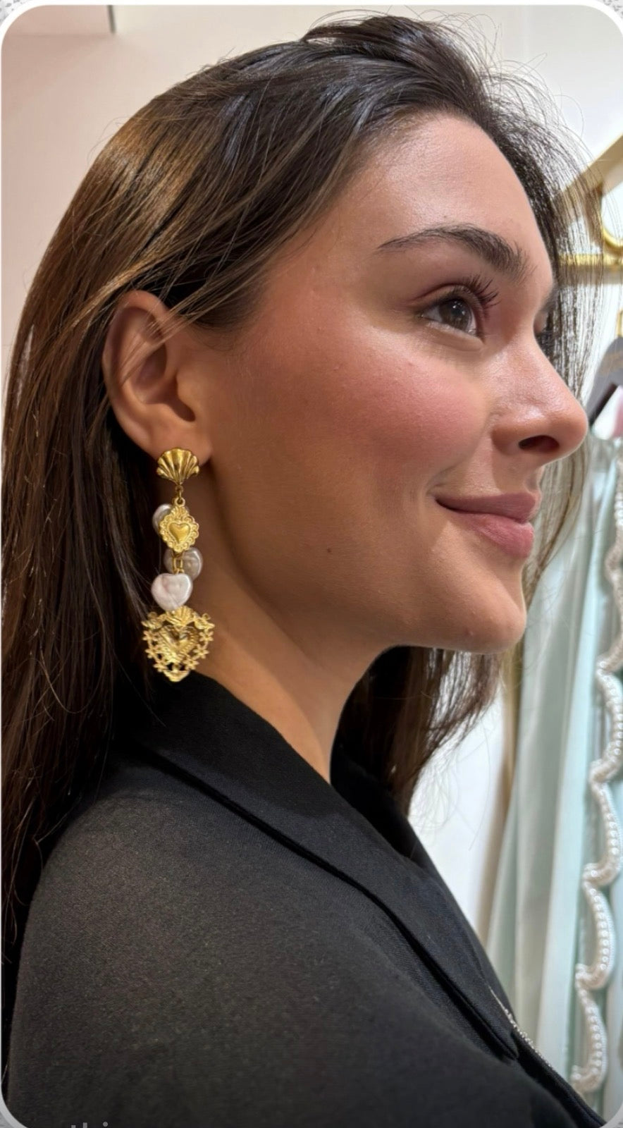 Long Hear Earrings