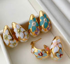 Gold Flower Earrings