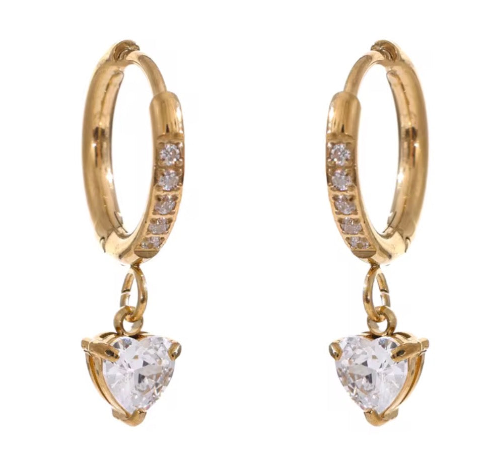 Small Diamond Earring V shape