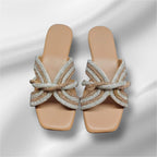 Silver Gold Twisted Heel