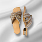 Silver Gold Twisted Heel