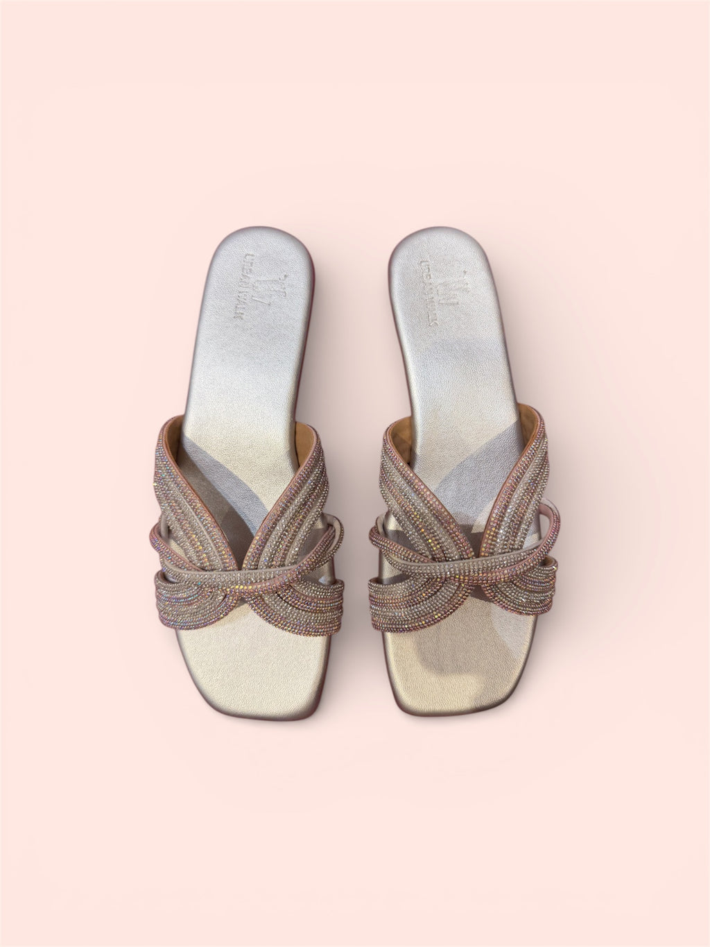 Pink & Silver Twisted Heel